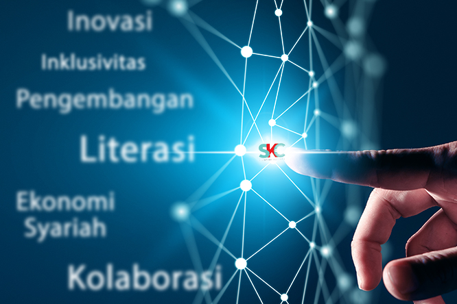 Seorang sedang melihat teknologi